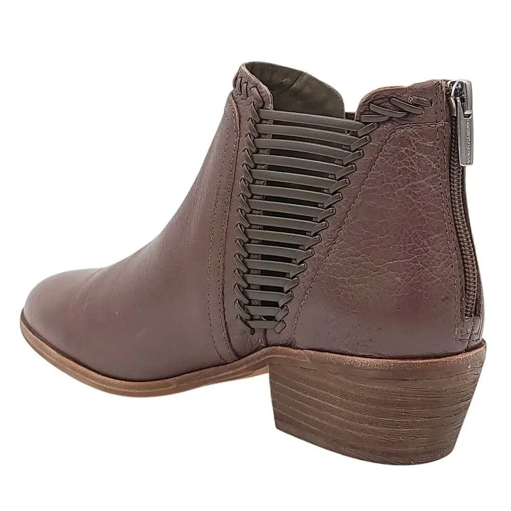 Vince Camuto Women Pippsy Block Heel Ankle Booties Size US 9.5M River Rock Brown